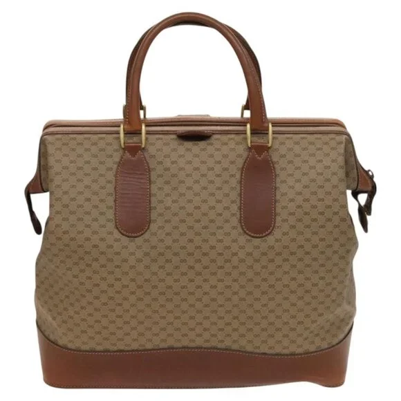 GUCCI Micro GG Supreme Boston Bag PVC Beige Gold - Picture 3 of 16